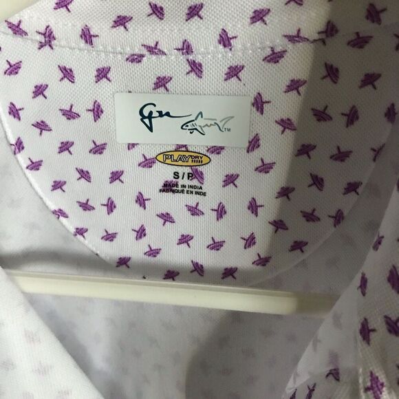 Greg Norman golf shirt sleeveless SZ Small top white umbrellas New with tags - Picture 5 of 5